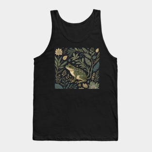 Forest Frog William Morris Textile Art Tank Top